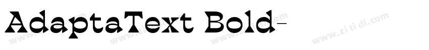 AdaptaText Bold字体转换